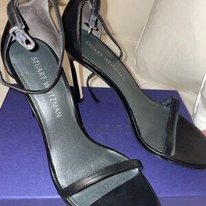 Black strap heels